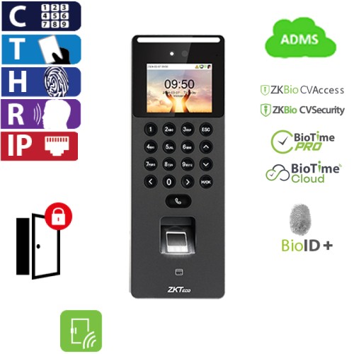                                                                               Terminal de Control de Acceso y Control de Tiempo y Asistencia ZKteco (SenseFace 2A)